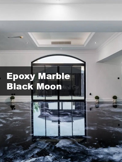 Epoxy marble black moon